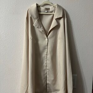 Cream Button-Up Shirt